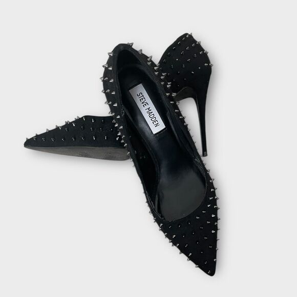 Steve Madden Stiletto Heels Sz 10 Spike Detail Goth Edgy Cocktail Night Out - Picture 1 of 8